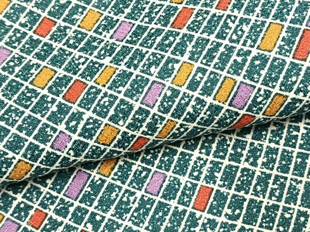 平和屋着物▽小紋 単衣 色紙散らし文 洗える着物 AAAW1738fy