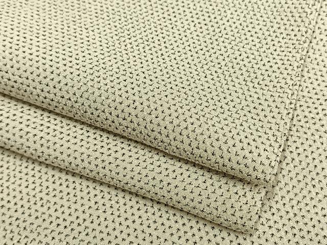 平和屋着物▽本塩沢 単衣 蚊絣 正絹 逸品 AAAW1743fy