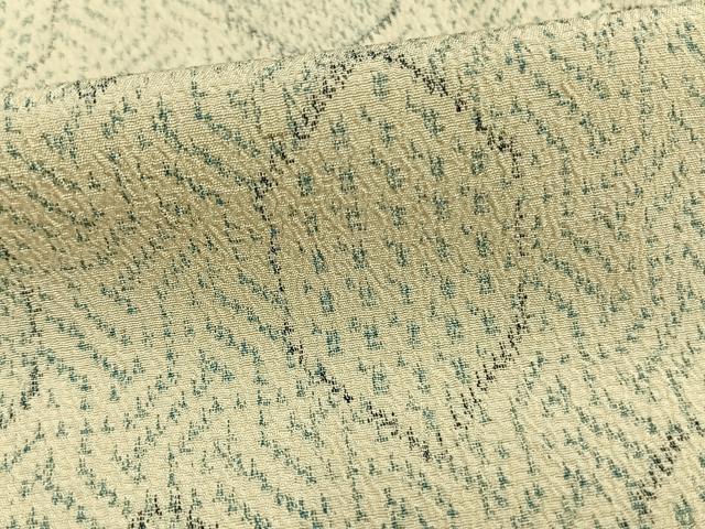 平和屋着物▽本塩沢 単衣 亀甲文様 正絹 逸品 未使用 AAAW1755fy