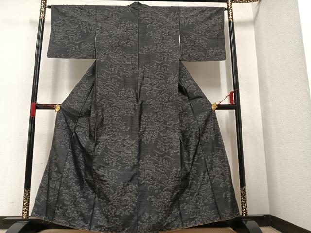 平和屋着物●本場大島紬 風景樹林文 やまと誂製 正絹 逸品 未使用 AAAW1825ph