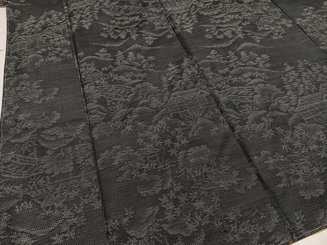 平和屋着物●本場大島紬 風景樹林文 やまと誂製 正絹 逸品 未使用 AAAW1825ph