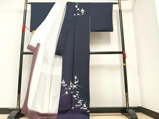 平和屋着物●金彩友禅 卓越技能者・名工・和田光正監修 訪問着 松竹梅 暈し染め 銀彩 正絹 逸品 AAAW1862ph