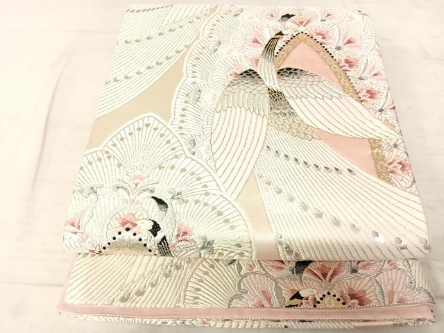 平和屋着物◎六通柄袋帯 唐織 彩壽 屏舞孔雀 金銀糸 正絹 逸品 AAAW2341yx