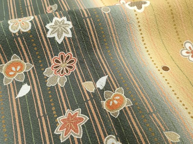 平和屋着物●上質な小紋 花間道 暈し染め 正絹 逸品 AAAW2651cs