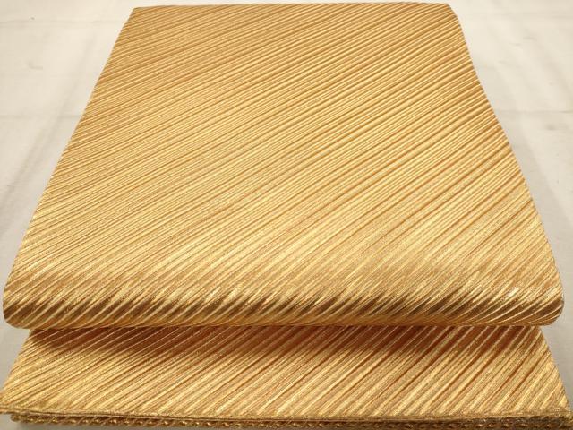 平和屋着物◎両面 全通柄袋帯 斜線文 金銀糸 正絹 逸品 AAAW2757dt
