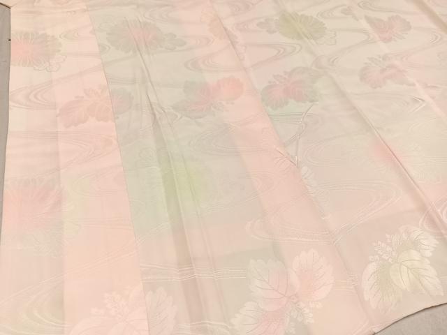 平和屋着物■長襦袢 袷 流水草花地紋 暈し染め 正絹 逸品 AAAW2951ph
