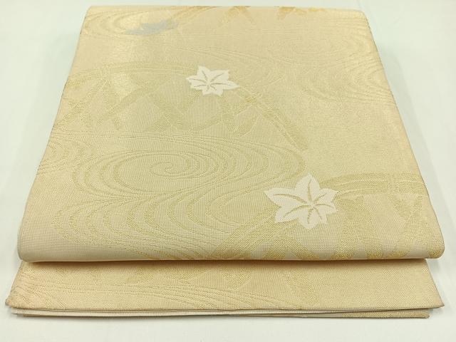 平和屋着物*夏物 六通柄袋帯 流水籬文 金糸 正絹 逸品 AAAW3066jh