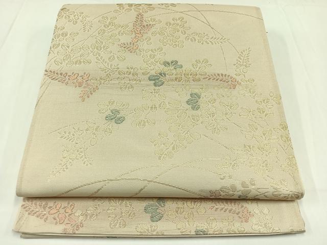 平和屋着物*夏物 六通柄袋帯 萩文 金糸 正絹 逸品 AAAW3095jh