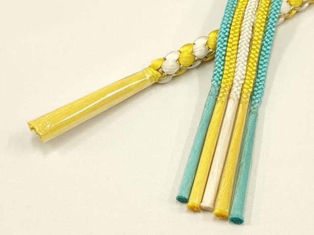 平和屋着物●和装小物 振袖用帯締め 装飾 ちりめん細工 パール 金糸 逸品 未使用 AAAW3354ay