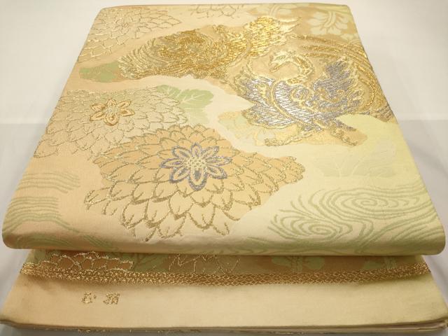 平和屋着物◎六通柄袋帯 鳳凰花文 金銀糸 正絹 逸品 AAAW3679dt