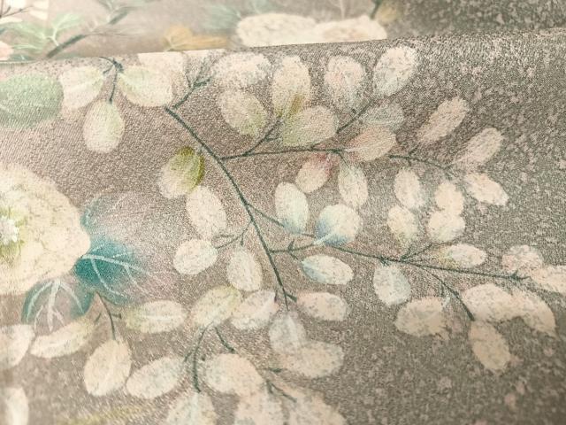 平和屋着物●訪問着 手描き 草花文 正絹 逸品 AAAW4002np
