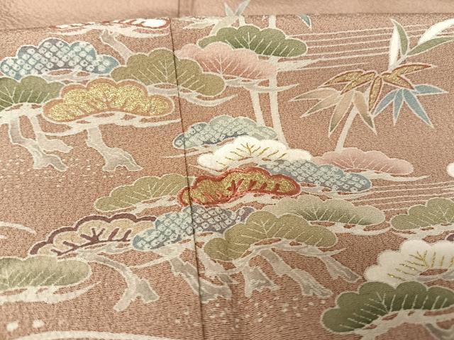 平和屋着物●訪問着 友禅 刺繍 江戸解き文様 金彩 工芸染織宮下 たとう紙付き 正絹 逸品 AAAW4007np