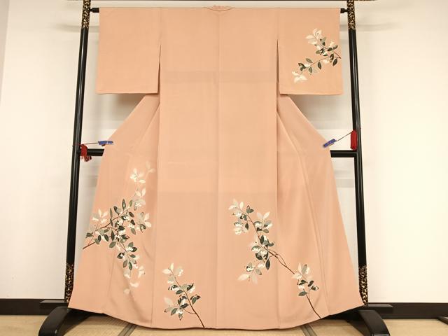 平和屋着物●訪問着 友禅 枝花文 正絹 逸品 AAAW4015np