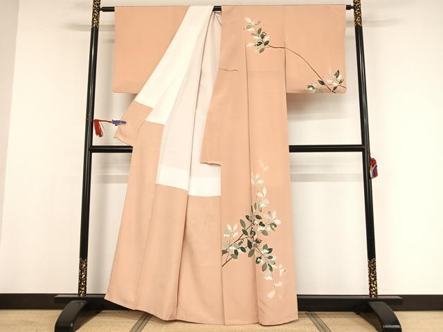平和屋着物●訪問着 友禅 枝花文 正絹 逸品 AAAW4015np