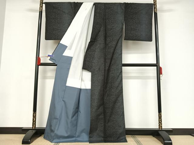 平和屋着物●本場大島紬 カタス7マルキ 霞文 正絹 逸品 AAAW4031np