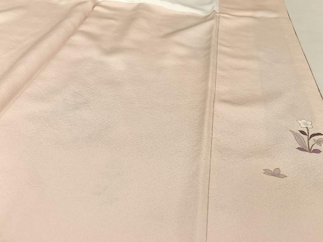 平和屋着物●訪問着 刺繍 双鳥花文 暈し染め 金銀彩 貝紫 さが美扱い 正絹 逸品 AAAW4035np