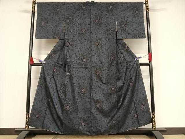 平和屋着物●本場大島紬 一元7マルキ 花間道 正絹 逸品 AAAW4036np