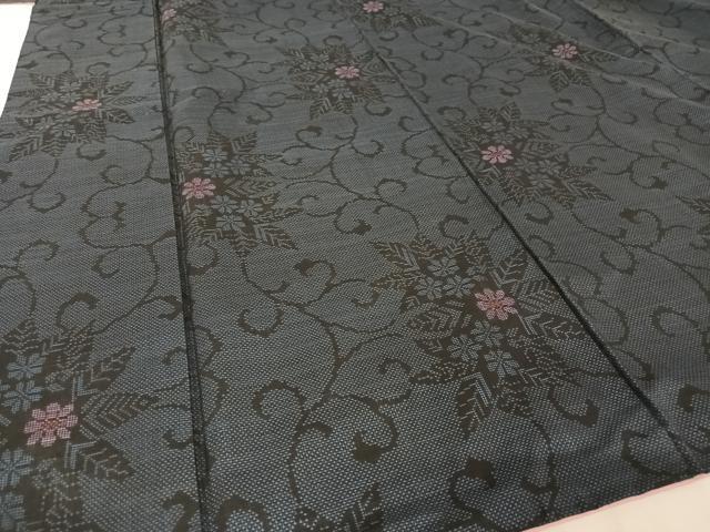 平和屋着物●本場大島紬 一元7マルキ 花間道 正絹 逸品 AAAW4036np