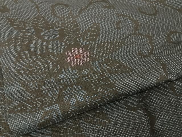 平和屋着物●本場大島紬 一元7マルキ 花間道 正絹 逸品 AAAW4036np