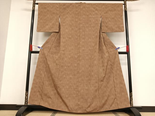 平和屋着物●上質な紬 木目文 正絹 逸品 AAAW4066np