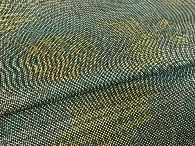 平和屋着物●本場大島紬 一元絣 幾何学文様 正絹 逸品 AAAW4067np