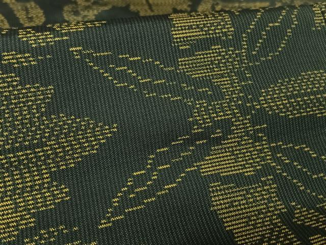 平和屋着物●本場大島紬 草花文 シダ 正絹 逸品 未使用 AAAW4126np
