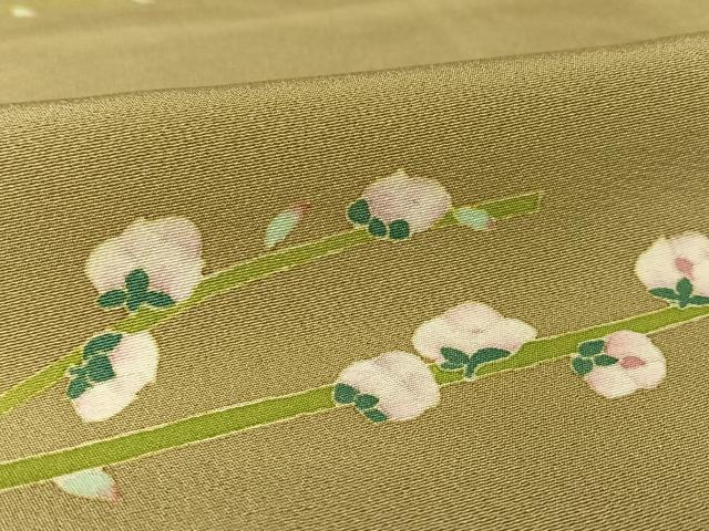 平和屋着物●本加賀友禅作家 魚津誠 訪問着 枝花文 暈し染め 正絹 逸品 AAAW4149np