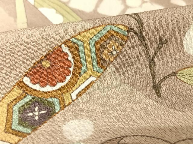 平和屋着物●訪問着 駒刺繍 絞り 辻が花 金彩 鬼しぼ縮緬 正絹 逸品 AAAW4195np