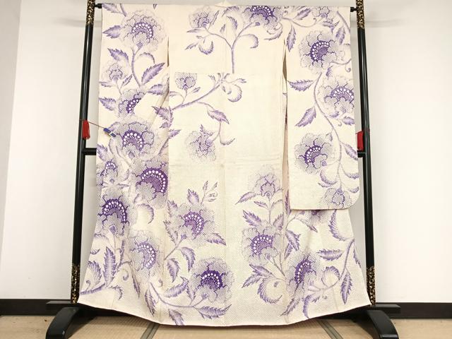 平和屋着物●豪華振袖 総絞り 更紗花文 正絹 逸品 AAAW4230np