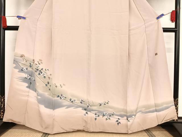 平和屋着物●訪問着 友禅 作家物 枝花文 暈し染め 正絹 逸品 AAAW4254np