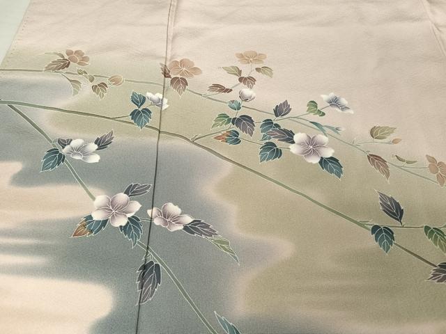 平和屋着物●訪問着 友禅 作家物 枝花文 暈し染め 正絹 逸品 AAAW4254np