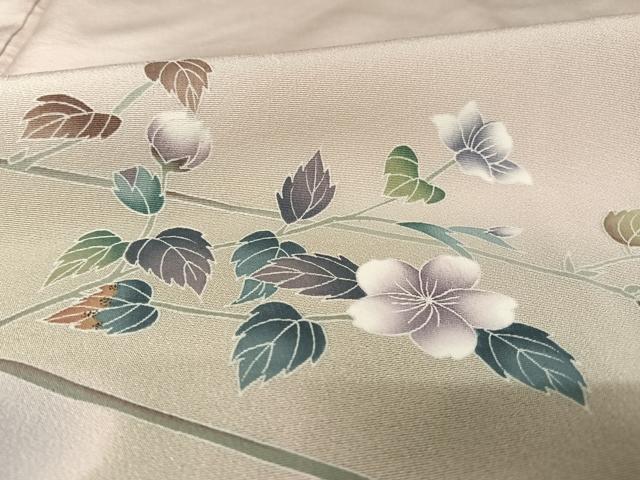 平和屋着物●訪問着 友禅 作家物 枝花文 暈し染め 正絹 逸品 AAAW4254np
