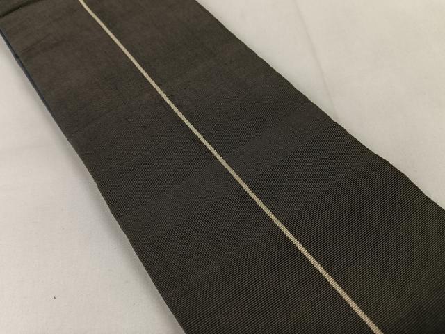 平和屋着物●男性 本場筑前博多織 両面 角帯 紺×黒 正絹 逸品 AAAW4330np