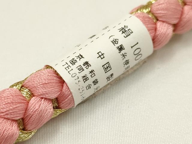平和屋着物●和装小物 振袖用帯締め 装飾 つまみ細工 ラインストーン パール 金糸 逸品 未使用 AAAW4486ay