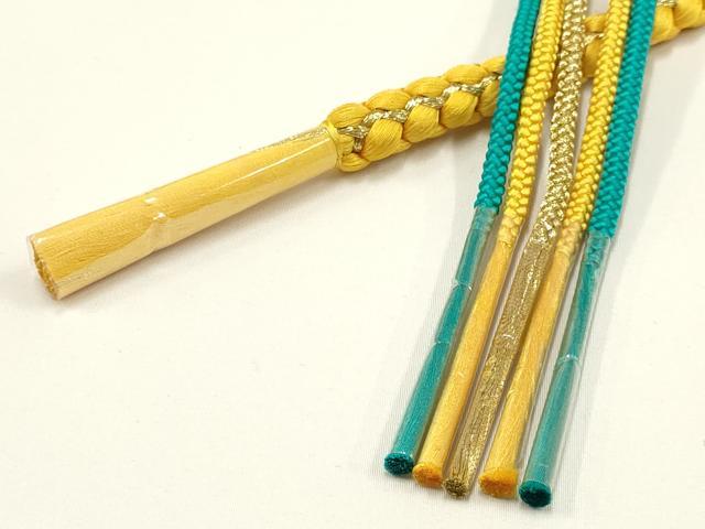 平和屋着物●和装小物 振袖用帯締め 装飾 パール あわじ玉 金糸 逸品 未使用 AAAW4492ay