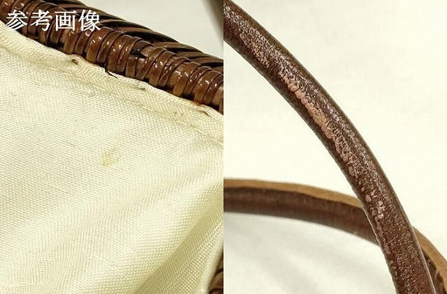 平和屋着物●和装小物 和装バッグ ハンドバッグ 籠バッグ アタ製品 巾着 木玉 逸品 未使用 AAAW4533ay