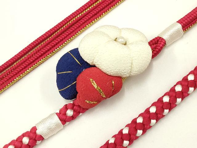 平和屋着物●和装小物 振袖用帯締め 装飾 ちりめん細工 パール 金糸 逸品 AAAW4587ay