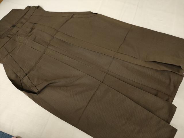 平和屋着物●男性 馬乗り袴 縞 そごう扱い 正絹 逸品 AAAW5244br