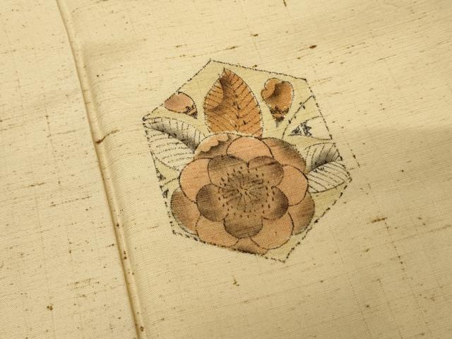 平和屋着物●訪問着 紬地 絞り 辻が花 亀甲花文 正絹 逸品 AAAW5327br