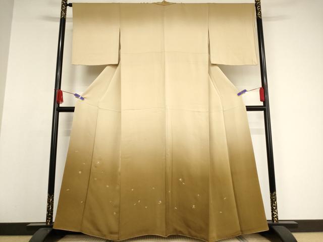 平和屋着物●訪問着 刺繍 舞花文 暈し染め 正絹 逸品 AAAW5338br