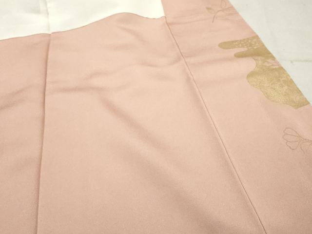 平和屋着物●訪問着 枝花文 暈し染め 金彩 正絹 逸品 AAAW5888cs