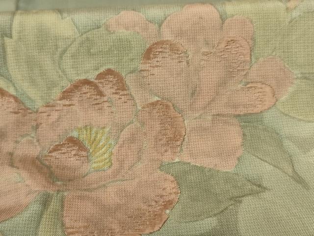 平和屋着物▽訪問着 本場染大島紬 単衣 刺繍 草花文 暈し染め 正絹 逸品 AAAW7293jd