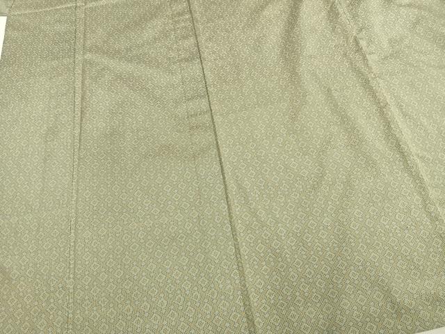 平和屋着物▽本場大島紬 単衣 7マルキ 幾何学文様 正絹 逸品 AAAW7578fy
