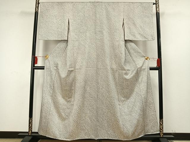 平和屋着物▽上質な小紋 単衣 総絞り 正絹 逸品 未使用 AAAW7604fy