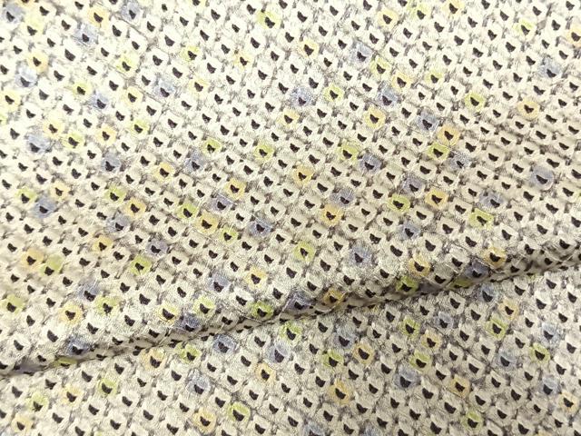 平和屋着物▽上質な小紋 単衣 総絞り 正絹 逸品 未使用 AAAW7604fy