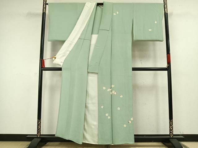 平和屋着物▽訪問着 単衣 刺繍 成り物 鬼しぼ縮緬 正絹 逸品 AAAW7639fy