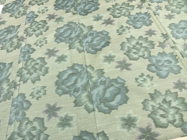 平和屋着物▽本場大島紬 単衣 総絣 花尽くし 正絹 逸品 AAAW7648fy