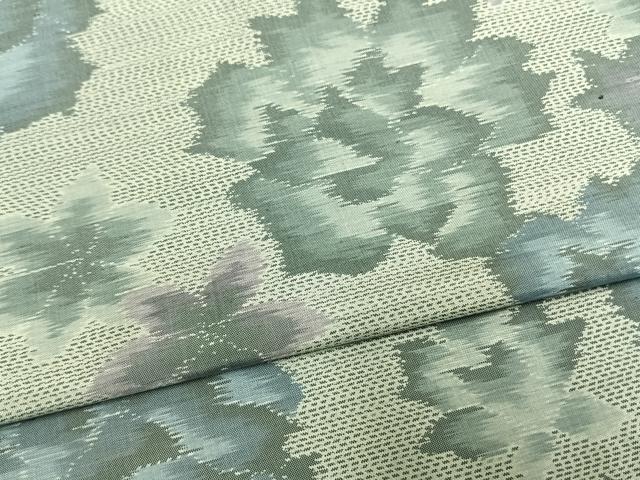 平和屋着物▽本場大島紬 単衣 総絣 花尽くし 正絹 逸品 AAAW7648fy