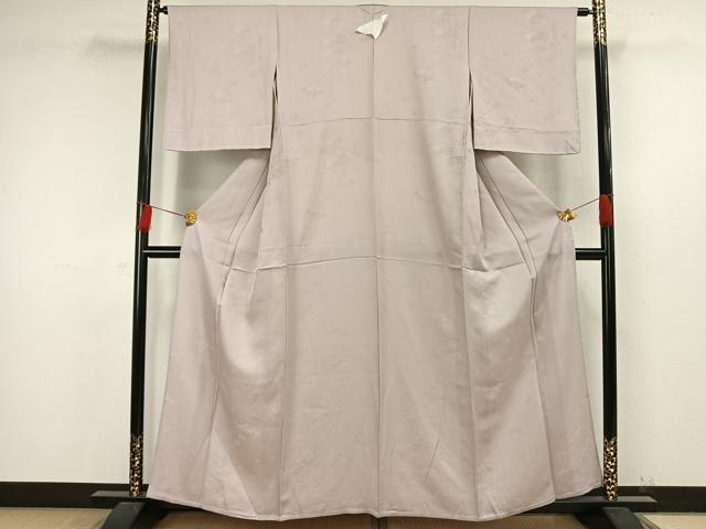 平和屋着物▽上質な色無地 単衣 色紙花地紋 桜色 さが美扱い 正絹 逸品 未使用 AAAW7650fy