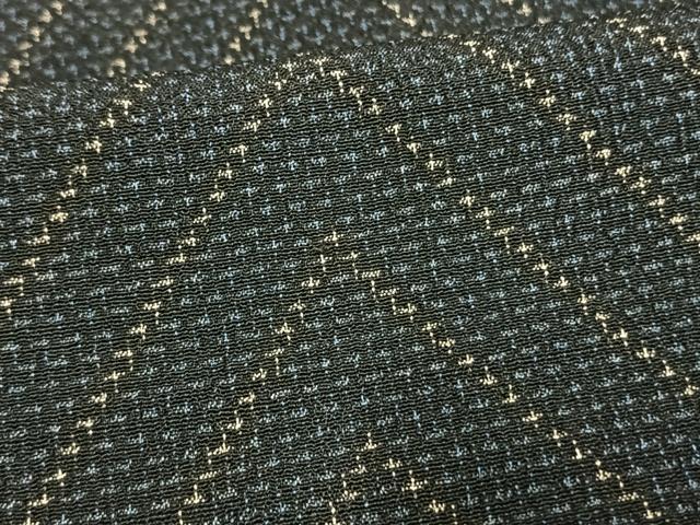 平和屋着物▽本塩沢 単衣 幾何学文様 正絹 逸品 AAAW7686fy